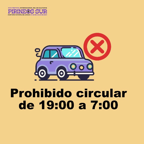 Infografía sobre movilidad en Pirineos Sur 2024, horario prohibido de vehículos.